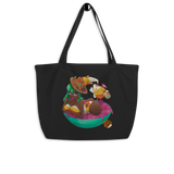 Candy Corn Witch Large organic tote bag