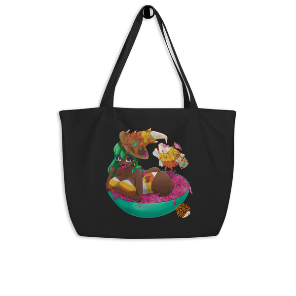 Candy Corn Witch Large organic tote bag